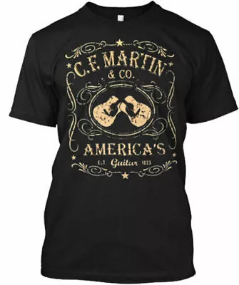 Guitar Guitarist - Cf Martin & Co Americas Tee T-Shirt Cotton Crew Neck • $14.95