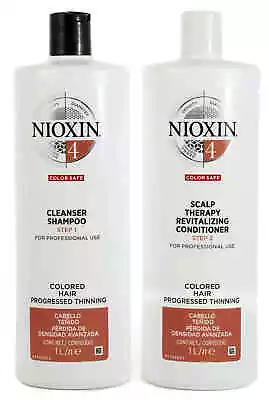 Nioxin System 4 Cleanser Shampoo & Scalp Revitaliser Conditioner 1000ml Duo • $79.90