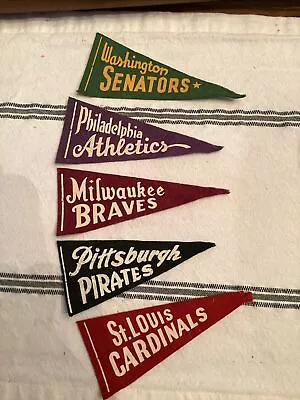 5 Vintage Mlb Mini Pennants • $9.99