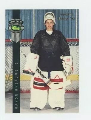 1993 Manon Rheaume Vince's Boston Classic Best Hockey Gold Foil Promo Card • $0.05