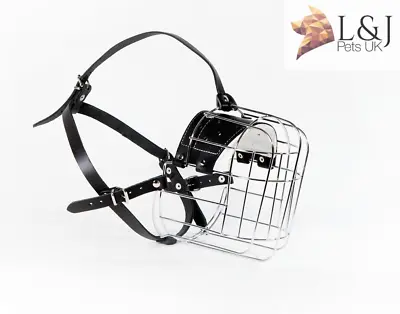 £27.99 • Buy New Strong Metal Wire Basket Dog Muzzle Great Dane