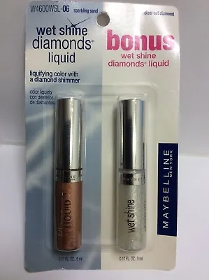 BONUS Maybelline Wet Shine Diamonds Lip Gloss SPARKLING SAND + CLEAR CUT DIAMOND • $29.71