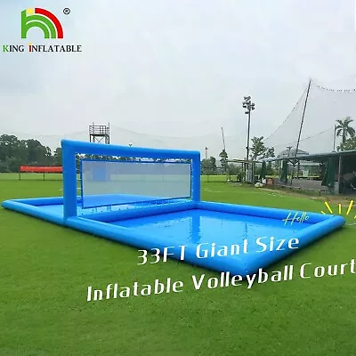 33ft Outdoor Inflatable Volleyball Court For Water/Beach/ Lawn Game W/Air Pump • $1188.60