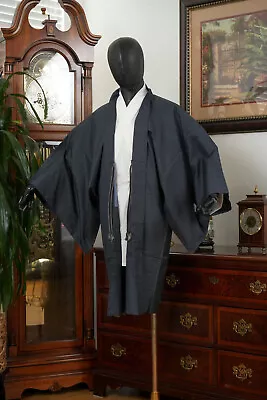 Dear Vanilla Japanese Silk Haori Jacket Men's Kimono Authentic Japan Vintage • $39