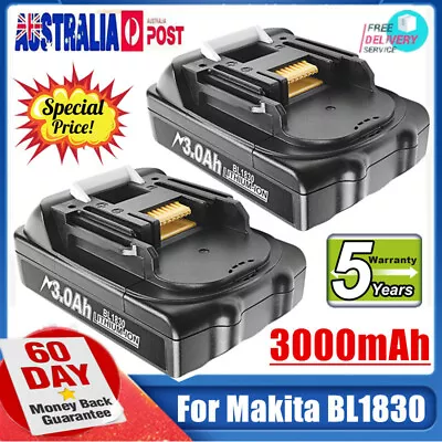$42.74 • Buy 2X 18V 3.0Ah Li-Ion Battery For Makita BL1830 BL1815 BL1850 BL1860 LXT400 Tools