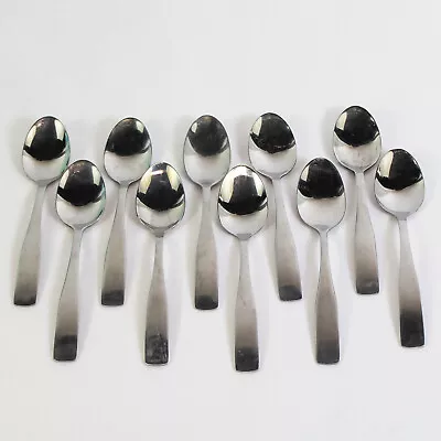 Set Of 10 Cambridge Stainless Teaspoons Madison Satin Handle Flatware Fiddle Tip • $38.49