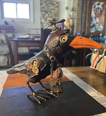 Decor Steampunk Crow Aviator Sculpture • $1500