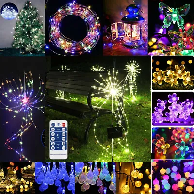 Outdoor LED Solar Fairy String Lights Waterproof Garden Party Christmas Decor • $8.68