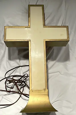 Vintage Church Or Funeral Home Cross Light Tested  Works RARE LOCAL PICK UP ONLY • $999.99