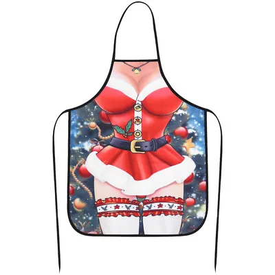 FENICAL Printed Apron Chef Maid Apron Costume Accessory For Kitchen Restaurant • £7.95