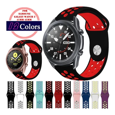 For Samsung Galaxy Watch 3 45mm 41mm B# Silicone Sport Watch Band Strap Bracelet • $9.99