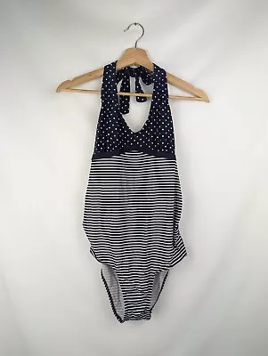 Jojo Maman Bebe Maternity Navy Nautical Xs  Swimsuit Swimming Costume • $9.39