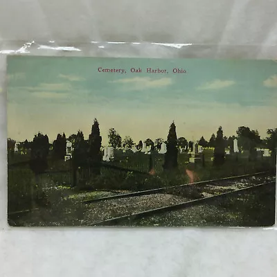 Vintage Postcard Oak Harbor Ohio Cemetery Scene 1913 • $16.55