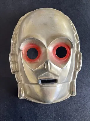 VINTAGE STAR WARS C-3PO Original Halloween Costume Mask • $24.99