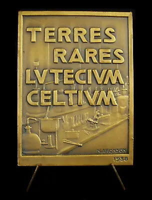 Medal Georges Urban Rare Earth Metals Celtium Scandium 1938 Medal • $223.38