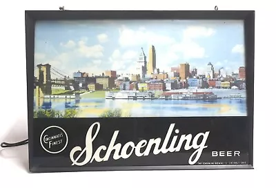 SCHOENLING BEER Light Motion Sign Cincinnati Ohio Sun Up To Sun Down Circa 1960 • $695