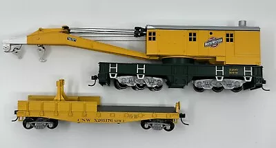 HO Athearn RTR Chicago & North Western 200 Ton MOW Wreck Crane & Tender CNW • $75