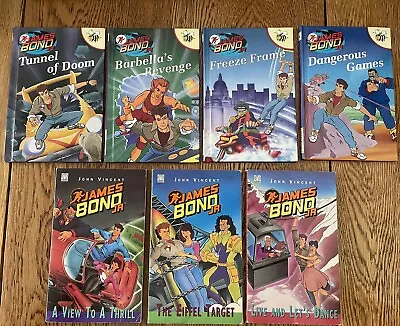 7 James Bond Jr 1993 UK First Edition Books John Vincent Ian Fleming 007 Junior • $50