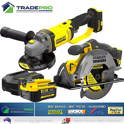 Stanley® Fatmax 18V Combo Kit Cordless Angle Grinder & Circular Saw With Battery • $395