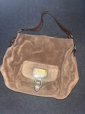 Michael Kors Hudson Downtown Brown Suede Shoulder Bag With COA • $40