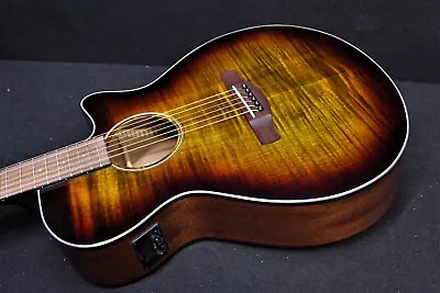 IBANEZ AEG70 TIH Acoustic Electric Cutaway Guitar FLAME MAPLE TOP TIGER Burst  • $279.99