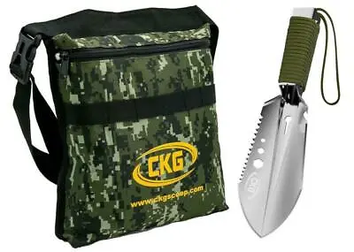 CKG Metal Detecting Pouch Bag Digger Detector Finds Carry + Digging Knife Shovel • $29.15