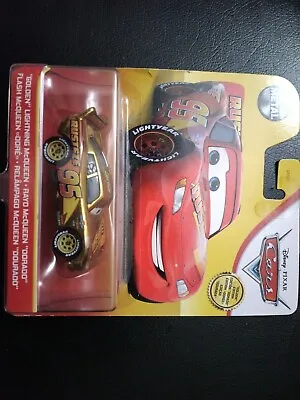 Golden Lightning McQueen Disney Pixar Cars 1:55 Scale 2021 Diecast Metal Mattel • $7