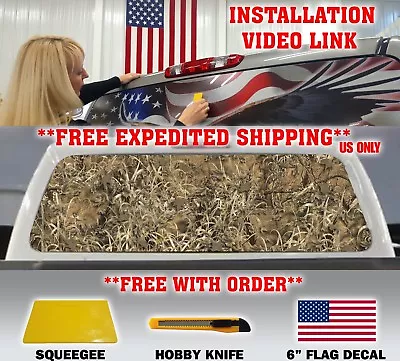 $52.45 • Buy Camo Camouflage Pickup Truck Rear Window Graphic Decal Tint Hunter Grassland