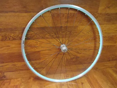 Vintage Velocity Aerohead Light Blue 28h Rim Mavic Hub 700c Clincher Front Wheel • $119.99