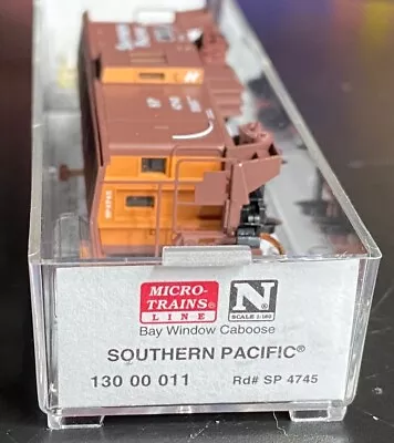 N Scale Micro-trains Southern Pacific Bay Window Caboose 130 00 011 #4745 Mint • $34.95