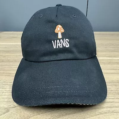Vans Mushroom Logo Mens Black Strap Adjustable Back Hat • $14.99