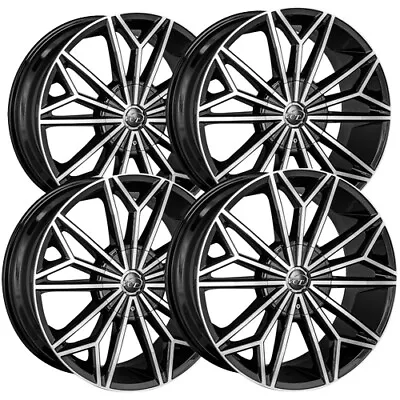 (Set Of 4) VCT Viper 20x8.5 5x115/5x5  +40mm Black/Machined Wheels Rims 20  Inch • $867.96