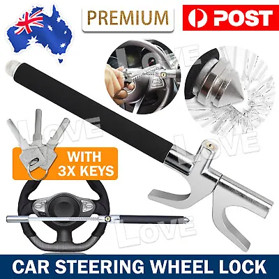 Universal Car Steering Wheel Lock Anti Theft Security The Club Clamp Heavy Duty • $28.85