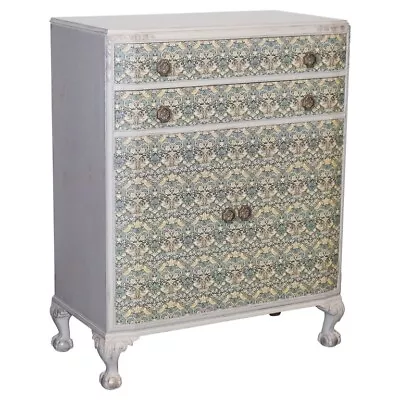 1930s WARING & GILLOW HAND PAINTED CHEST OF DRAWERS CUPBOARD WILLIAM MORRIS • £950