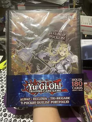 YU-GI-OH! ACCESSORIES Albaz Ecclesia & Tri-Brigade 9 Pocket Portfolio YuGiOh NEW • $22