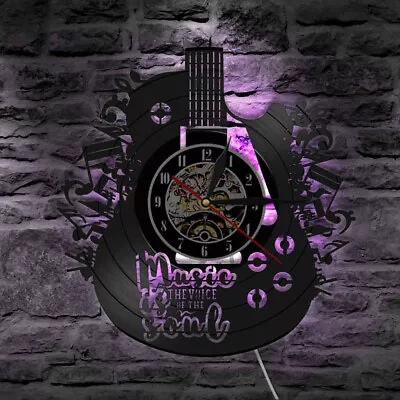 Acrylic Wall Clock Guitar Vinyl Record Handmade Clock For Birthday Wedding 30 Cm • $21