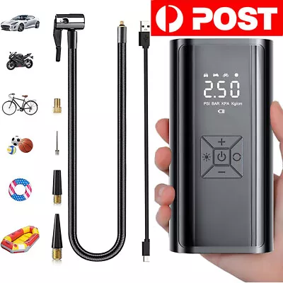 12V Air Compressor Tyre Inflator Car Bike Ball Motorcycle Electric Pump Portable • $37.90