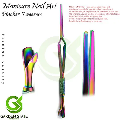 Color Multifunction Acrylic Nail Pincher Forceps Magic Wand Nails Pinching Tools • $15.94