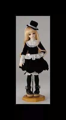 1/4 BJD Volks Mini Super Dollfie Dream MSD MDD Black Princess Dress Bonnet Set • $50.36