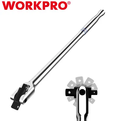 WORKPRO Dual Drive Breaker Bar 3/8  1/2  Drive Heavy Duty Breaker Bar 16  Length • $25.99