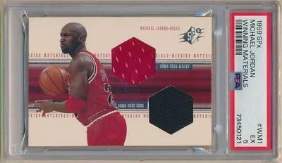 Michael Jordan 1999/00 Spx Winning Materials Dual Game Jersey Shoe Patch Psa 5 • $2199