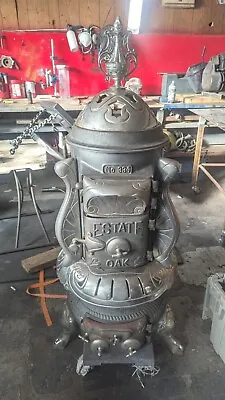 Vintage Cast Iron Wood Burning Parlor Stove • $2500