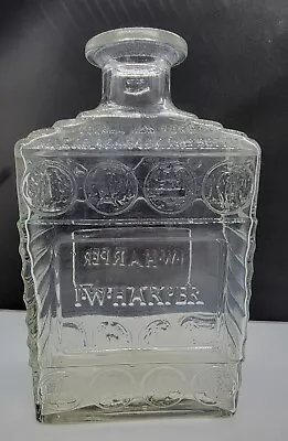 Vintage Kentucky Whiskey Bourbon Etched Glass Bottle Decanter I. W. HARPER • $12