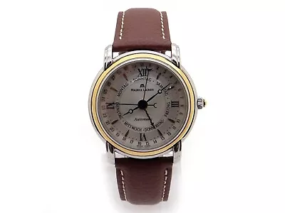 Mens Steel 18k Gold Maurice LaCroix Automatic Masterpiece Day Date Watch 27792  • $1320