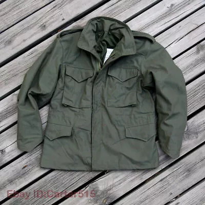 Mens Military Jacket Army Green Casual Loose Button Coat Parka Outwear Vintage • $81.68