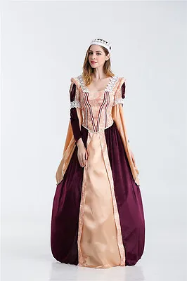 Ladies Womens British Gothic Classic Medieval Renaissance Gown Dress Maid Marion • £44.99