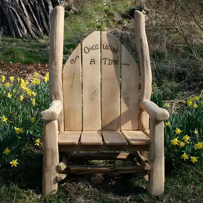 £1512.99 • Buy Handmade Bespoke Wooden Garden Bench Oak Seat Chair Eco Rustic Friendship