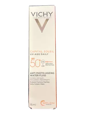 Vichy Capital Soleil UV - AGE DAILY. Anti Photo Ageing Water Fluid 15ml • $16.99