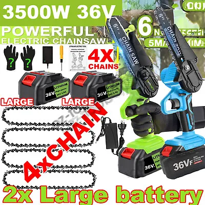 6  Cordless Electric Chainsaw Makita 36V/24V/18V 2X Battery-Powered Wood Cutter • $41