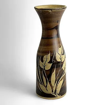 Vintage Pacific Stoneware Vase Or Carafe /Decanter 1970 Signed B. Welsh Tan MCM • $19.25
